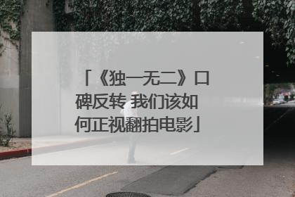 《独一无二》口碑反转 我们该如何正视翻拍电影