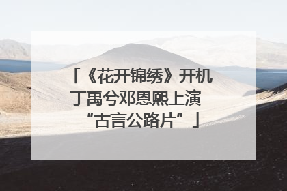《花开锦绣》开机 丁禹兮邓恩熙上演“古言公路片”