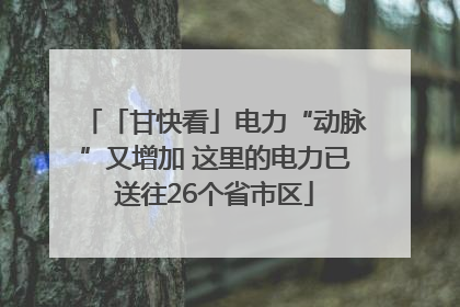 「甘快看」电力“动脉”又增加 这里的电力已送往26个省市区