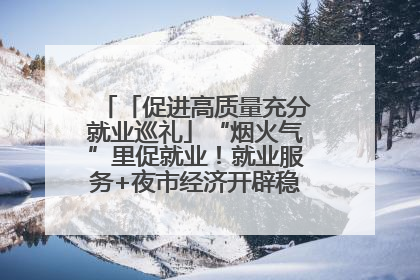「促进高质量充分就业巡礼」“烟火气”里促就业！就业服务+夜市经济开辟稳就业新场景
