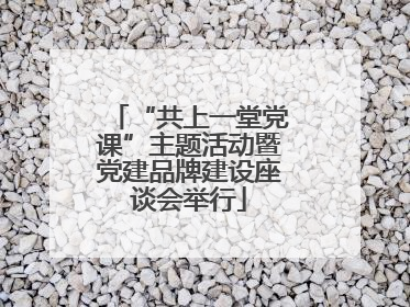 “共上一堂党课”主题活动暨党建品牌建设座谈会举行