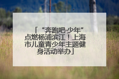 “奔跑吧·少年”点燃杨浦滨江！上海市儿童青少年主题健身活动举办