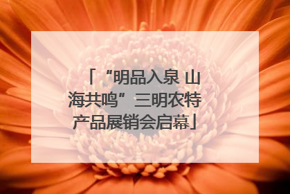 “明品入泉 山海共鸣”三明农特产品展销会启幕