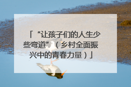 “让孩子们的人生少些弯道”（乡村全面振兴中的青春力量）