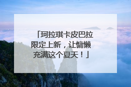 珂拉琪卡皮巴拉限定上新，让慵懒充满这个夏天！