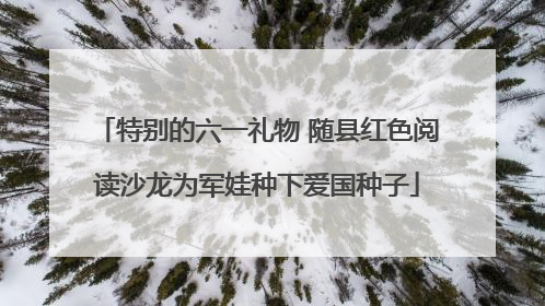 特别的六一礼物 随县红色阅读沙龙为军娃种下爱国种子