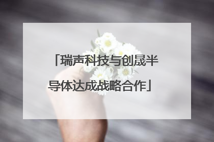 瑞声科技与创晟半导体达成战略合作