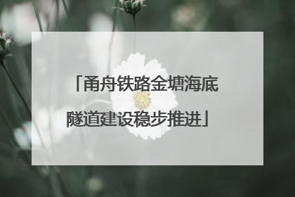 甬舟铁路金塘海底隧道建设稳步推进