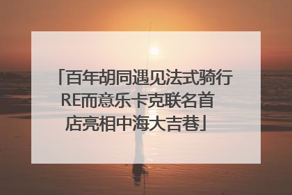 百年胡同遇见法式骑行 RE而意乐卡克联名首店亮相中海大吉巷