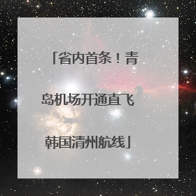 省内首条！青岛机场开通直飞韩国清州航线