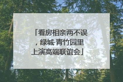 看房相亲两不误，绿城·青竹园里上演高端联谊会