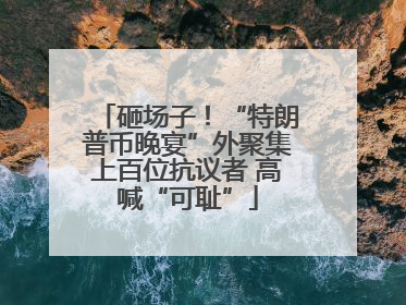 砸场子！“特朗普币晚宴”外聚集上百位抗议者 高喊“可耻”