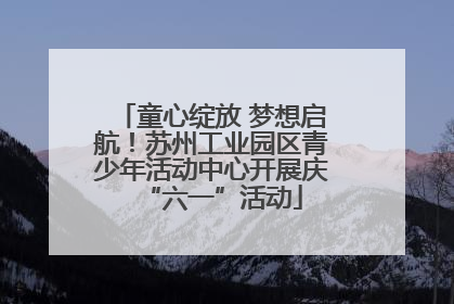 童心绽放 梦想启航！苏州工业园区青少年活动中心开展庆“六一”活动