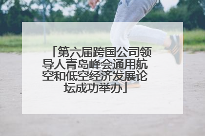 第六届跨国公司领导人青岛峰会通用航空和低空经济发展论坛成功举办