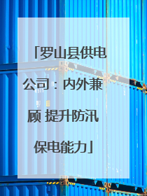 罗山县供电公司：内外兼顾 提升防汛保电能力