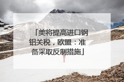 美将提高进口钢铝关税，欧盟：准备采取反制措施
