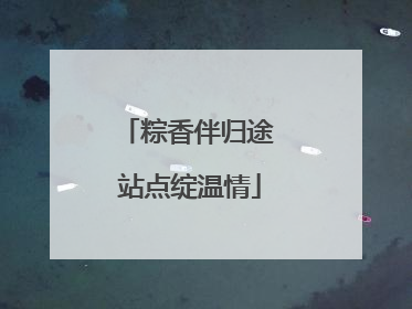 粽香伴归途 站点绽温情