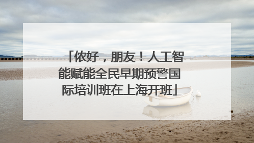 侬好，朋友！人工智能赋能全民早期预警国际培训班在上海开班