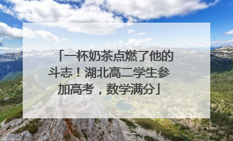一杯奶茶点燃了他的斗志！湖北高二学生参加高考，数学满分