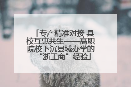 专产精准对接 县校互惠共生——高职院校下沉县域办学的“浙工商”经验