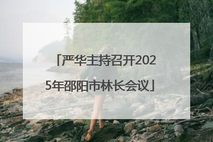 严华主持召开2025年邵阳市林长会议