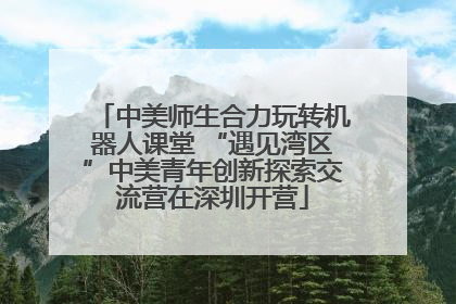 中美师生合力玩转机器人课堂 “遇见湾区”中美青年创新探索交流营在深圳开营