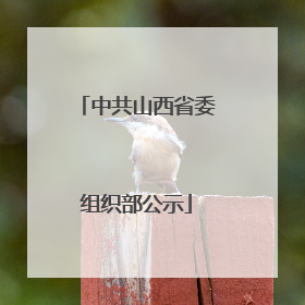 中共山西省委组织部公示