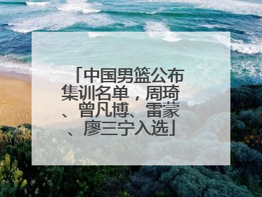 中国男篮公布集训名单，周琦、曾凡博、雷蒙、廖三宁入选