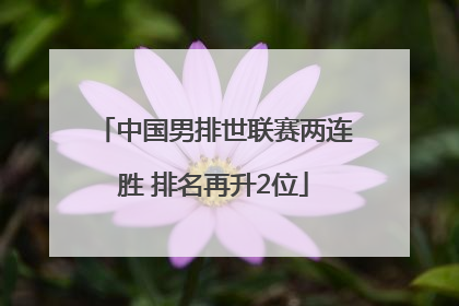中国男排世联赛两连胜 排名再升2位