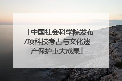 中国社会科学院发布7项科技考古与文化遗产保护重大成果