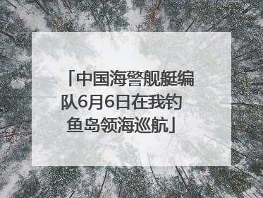 中国海警舰艇编队6月6日在我钓鱼岛领海巡航