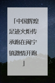 中国辉煌足迹火炬传承跑在闽宁镇激情开跑
