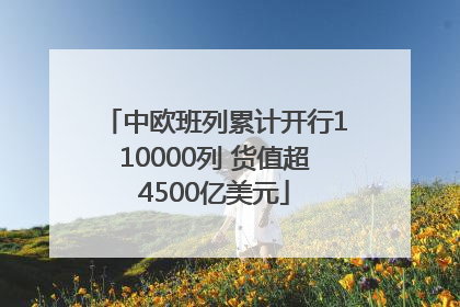 中欧班列累计开行110000列 货值超4500亿美元