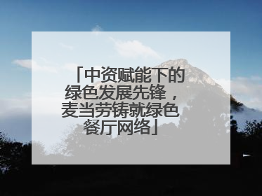 中资赋能下的绿色发展先锋，麦当劳铸就绿色餐厅网络
