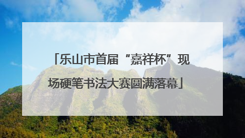 乐山市首届“嘉祥杯”现场硬笔书法大赛圆满落幕