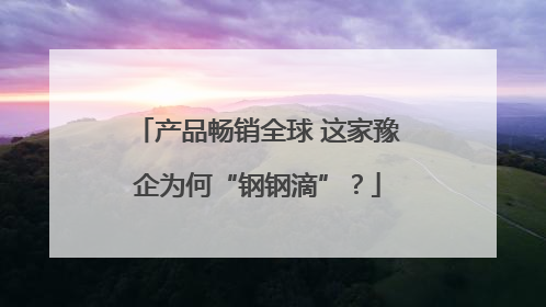 产品畅销全球 这家豫企为何“钢钢滴”？