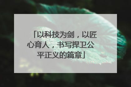 以科技为剑，以匠心育人，书写捍卫公平正义的篇章
