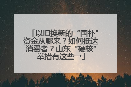 以旧换新的“国补”资金从哪来？如何抵达消费者？山东“硬核”举措有这些→