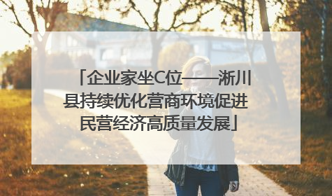 企业家坐C位——淅川县持续优化营商环境促进 民营经济高质量发展
