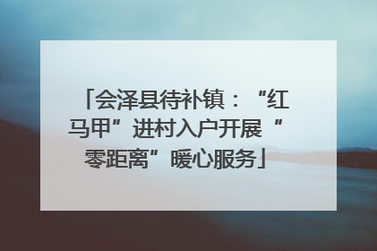 会泽县待补镇：“红马甲”进村入户开展“零距离”暖心服务