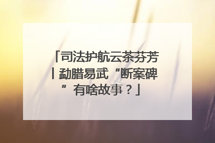 司法护航云茶芬芳丨勐腊易武“断案碑”有啥故事？