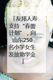 友邦人寿支持“春蕾计划”，向山东250名小学女生发放助学金