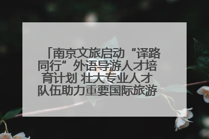 南京文旅启动“译路同行”外语导游人才培育计划 壮大专业人才队伍助力重要国际旅游目的地建设