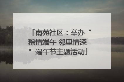 南苑社区:举办“粽情端午 邻里情深”端午节主题活动