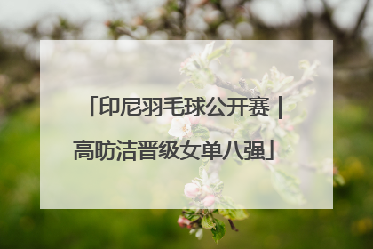印尼羽毛球公开赛｜高昉洁晋级女单八强