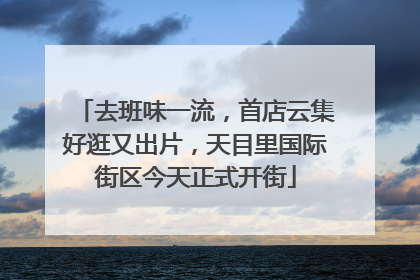 去班味一流，首店云集好逛又出片，天目里国际街区今天正式开街