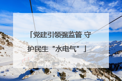 党建引领强监管 守护民生“水电气”