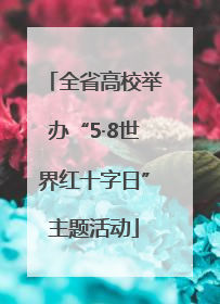 全省高校举办“5·8世界红十字日”主题活动