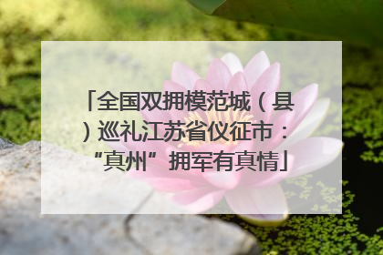 全国双拥模范城（县）巡礼江苏省仪征市：“真州”拥军有真情