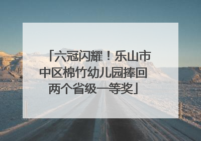 六冠闪耀！乐山市中区棉竹幼儿园捧回两个省级一等奖